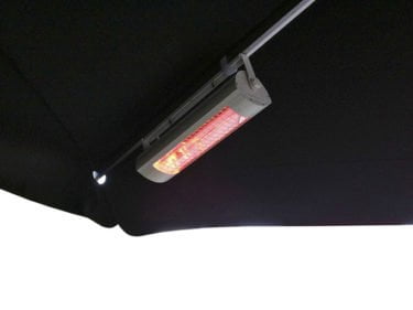 Chauffage intégré pour parasols