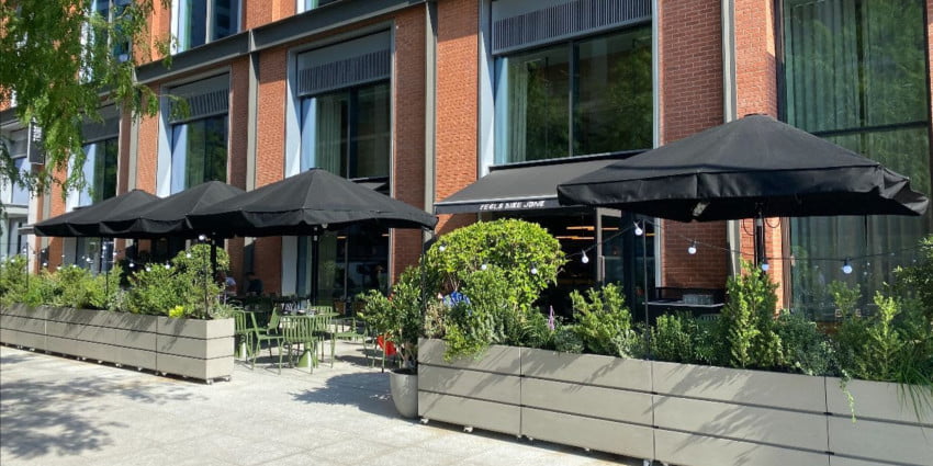 Tribe London Canary Wharf, London - MacSymo parasols